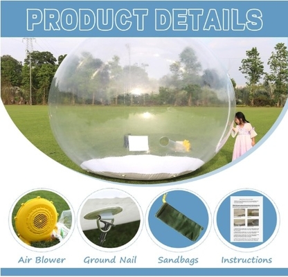 10ft aufblasbare Schneekugel 0,5mm PVC Weihnachtsdekorationen Riesendes Transparentes Aufblasbare Blase Igloo Zelt
