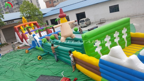 Gewerblicher Outdoor aufblasbarer Hindernislauf Herausforderungen Erwachsene aufblasbare Hindernisläufe Bounce House Party Spiele
