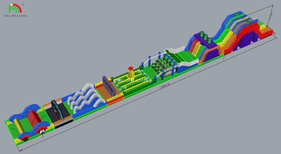 Kommerzielle PVC-Giganten aufblasbare Hindernisspiele für Erwachsene Outdoor-Laufspiele Hindernisspielplatz Ausrüstung