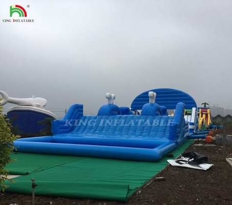 Outdoor Riese Aufblasbare Große Sprung-Thema Outdoor Park Spielplatz Aufblasbare Burg Combo Aufblasbare Hindernislauf