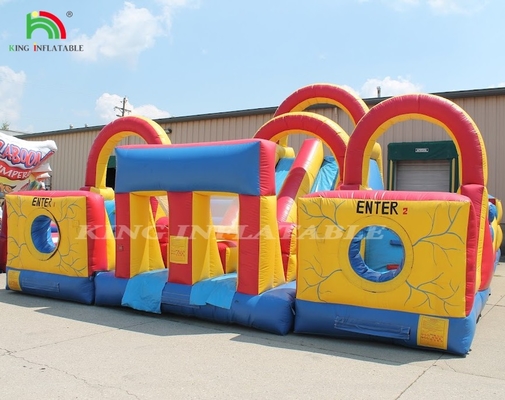 Outdoor Interaktiver Aufblasbarer Hindernisplatz Blow Up Kinder Outdoor Hindernisplatz Spielplatz