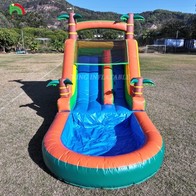 21x9x12FT Handelsqualität PVC Sprunghaus aufblasbare Wasserrutschen Tropische Rutsche mit Spritzer