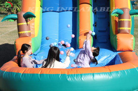 21x9x12FT Handelsqualität PVC Sprunghaus aufblasbare Wasserrutschen Tropische Rutsche mit Spritzer