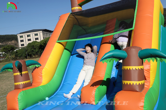 21x9x12FT Handelsqualität PVC Sprunghaus aufblasbare Wasserrutschen Tropische Rutsche mit Spritzer