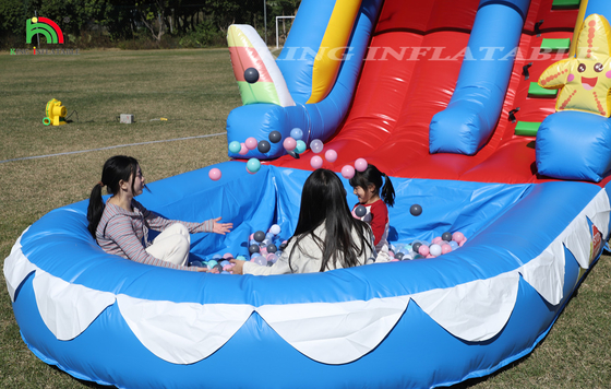 Wasserrutsche kommerzielle PVC aufblasbare Wasserrutsche für Kinder aufblasbare Rutsche mit Pool nass trockene Rutsche Erwachsene