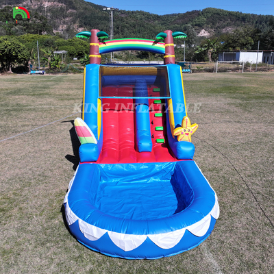 Wasserrutsche kommerzielle PVC aufblasbare Wasserrutsche für Kinder aufblasbare Rutsche mit Pool nass trockene Rutsche Erwachsene