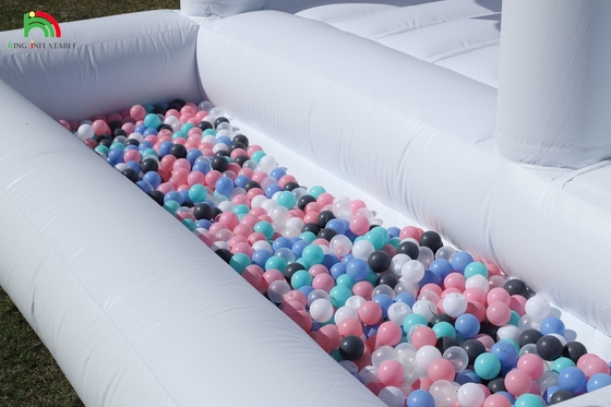 13x13x10ft Commercial White Bounce House Großer Springer Sprung aufblasbare Burg für Kinder Erwachsene mit Rutsche & Ball Pit