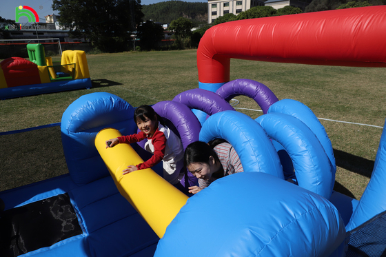 Außenhandel aufblasbarer Aussteiger Combo Bounce House Kinderparty Schleuderschloss mit Rutschkugel Pit Klettern Hindernis-Blower
