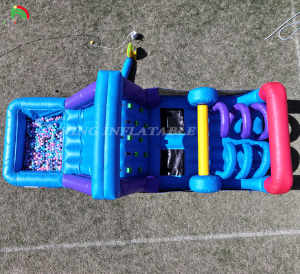 Außenhandel aufblasbarer Aussteiger Combo Bounce House Kinderparty Schleuderschloss mit Rutschkugel Pit Klettern Hindernis-Blower