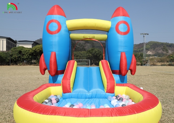 Indoor Outdoor Party Aufblasbares Sprunghaus Kleinkind Sprunghaus Kombination mit Ball-Pit-Slide Basket Trampolin