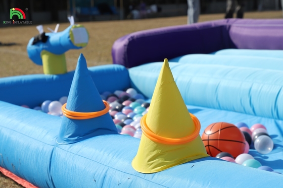 Aufblasbares Sprunghaus Combo mit Rutsche Klettern Wand Hindernisse Trampolin Ball Pit Pool