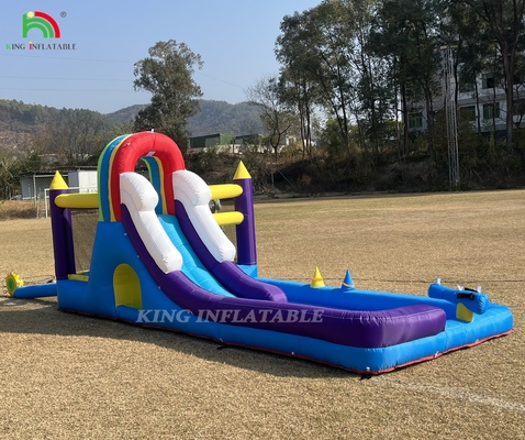 Aufblasbares Sprunghaus Combo mit Rutsche Klettern Wand Hindernisse Trampolin Ball Pit Pool