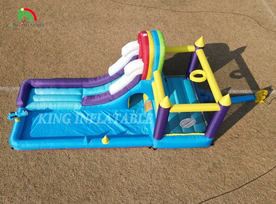 Aufblasbares Sprunghaus Combo mit Rutsche Klettern Wand Hindernisse Trampolin Ball Pit Pool