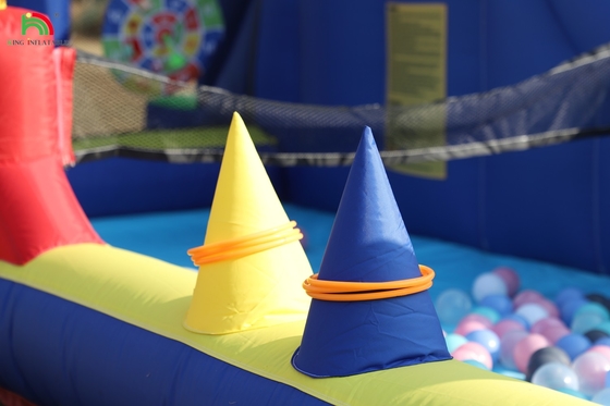 Kinderparty Nasse Trockene Aufblasbare Sprunghaus Wasserrutsche Sprungbouncer Combo Mit Größerem Splash Pool Klettern Blower Basket Dartboard