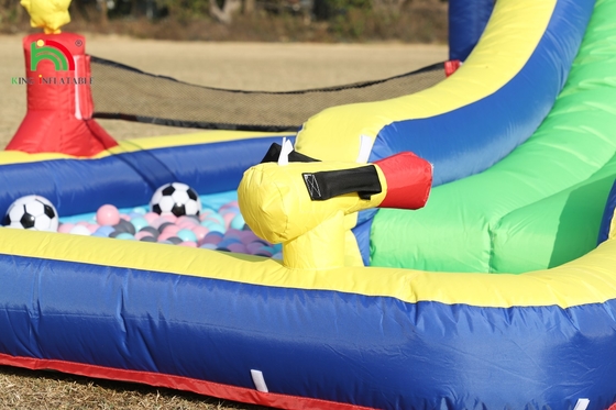 Kinderparty Nasse Trockene Aufblasbare Sprunghaus Wasserrutsche Sprungbouncer Combo Mit Größerem Splash Pool Klettern Blower Basket Dartboard
