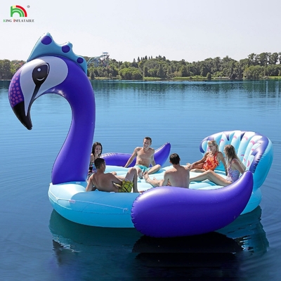 6 Personen aufblasbarer Pfau Wasserberg Meer See Pool Schwimmbad Wasser Spielzeug Riese Einhorn Flamingo aufblasbares Schwimmbad für Wasserparty