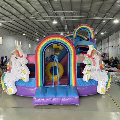 Aufblasbarer Aussteiger Kombo Hinderniskurs Sprung Schloss Haus mit Rutschen Ball Pit Klettern Hindernis Bläser