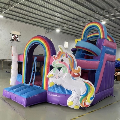 Aufblasbarer Aussteiger Kombo Hinderniskurs Sprung Schloss Haus mit Rutschen Ball Pit Klettern Hindernis Bläser