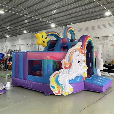 Aufblasbarer Aussteiger Kombo Hinderniskurs Sprung Schloss Haus mit Rutschen Ball Pit Klettern Hindernis Bläser