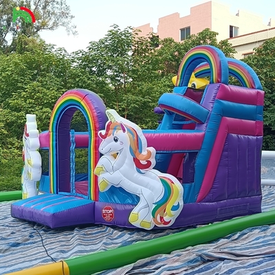Aufblasbarer Aussteiger Kombo Hinderniskurs Sprung Schloss Haus mit Rutschen Ball Pit Klettern Hindernis Bläser