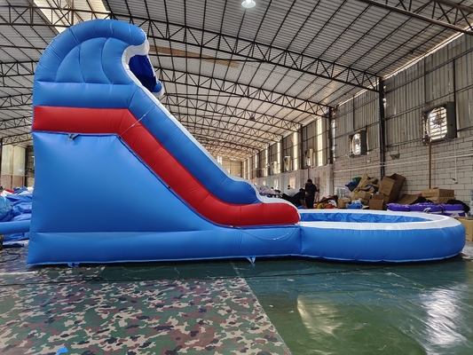 Kommerzielle Wasserrutsche aufblasbare Kinder Outdoor-Spiele Nasse Trockene aufblasbare Wasserrutsche mit Wasser Splash Pool