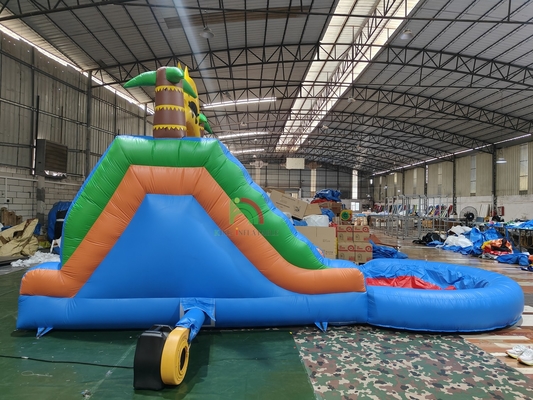 Erwachsene Kinder Wasserrutsche Kommerzielle Qualität Full PVC Doppelspur aufblasbare Wasserrutsche mit luftdichtem Splash-Wasserpool