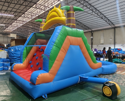 Erwachsene Kinder Wasserrutsche Kommerzielle Qualität Full PVC Doppelspur aufblasbare Wasserrutsche mit luftdichtem Splash-Wasserpool