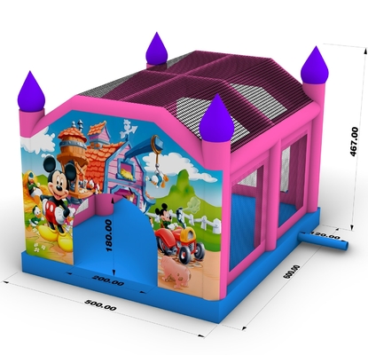 Kommerzielles aufblasbares Schieberhaus Mickey Mouse aufblasbarer Sprung Schieberad Schieberad für Erwachsene
