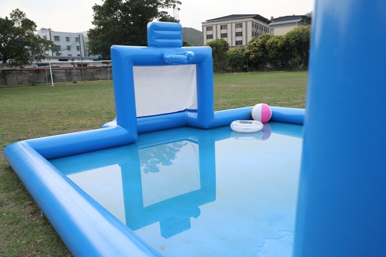 PVC Aufblasbare Sport-Spiel Blau Aufblasbare Wasservolleyball Netz Feld Fußballfeld Arena Court Aufblasbare Fußballplatz Feld