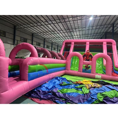 Commercial Grade PVC Spider-Man Wasserrutsche Aufblasbare Sprunghaus Combo Hindernislauf Rutsche Aufblasbare Wasserrutsche