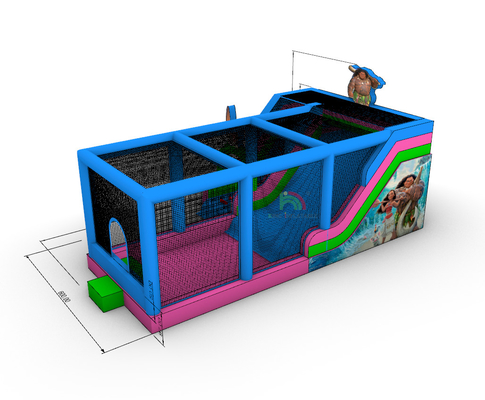 Outdoor-Hochgeschwindigkeits-PVC-Wasserrutsche mit großen Aufblasen