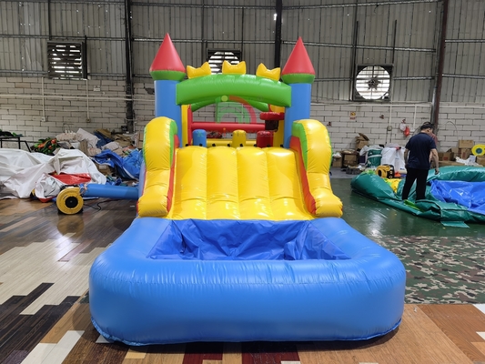Outdoor Garten Lawn Party Spiel Nasse Trocken aufblasbare Sprunghaus Combo Hindernisplatz mit Slide Pool Ball Pit
