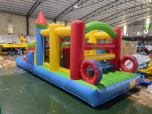 Outdoor Garten Lawn Party Spiel Nasse Trocken aufblasbare Sprunghaus Combo Hindernisplatz mit Slide Pool Ball Pit
