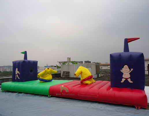 Hochwertiges aufblasbares Spiel Karneval Hüpfburg Sumo Anzüge Bungee Run für Erwachsene Kinder ﻿
