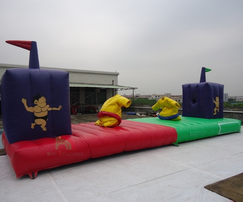 Hochwertiges aufblasbares Spiel Karneval Hüpfburg Sumo Anzüge Bungee Run für Erwachsene Kinder ﻿