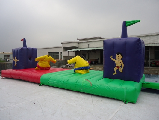 Hochwertiges aufblasbares Spiel Karneval Hüpfburg Sumo Anzüge Bungee Run für Erwachsene Kinder ﻿