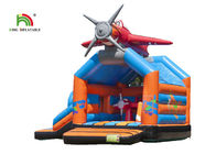 Rotes flaches aufblasbares springendes Schloss mit PVC-Plane Prahler-feuerverzögernder Plato-0.55mm