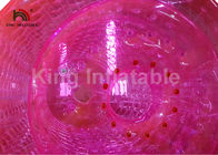 2.4m Durchmesser-Erwachsen-Rosa-aufblasbares Wasser Zorb-Rolle PVC-Wasser-Spielzeug für Unterhaltung