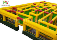 15*15m gelbes aufblasbares Hindernislauf-riesiges Laser-Labyrinth-Sportspiele im Freien für Miete