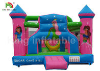 Dauerhafte PVC-Rosa-Prinzessin Inflatable Commercial Bounce Houses für Kinder Activites im Freien