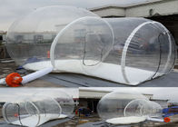 klares aufblasbares Blasen-Zelt/Campingzelt 1.0mm PVCs für Durchmesser der Familien-Partei-4m