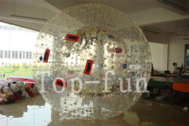 Transparentes PVC, das aufblasbaren zorb Ball mit 1/2 Eingang für Wiese/Spielplatz schwimmt