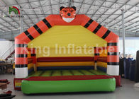 PVC-Planen-orange Tiger-aufblasbares springendes Prahler-Schloss für Unterhaltung im Freien