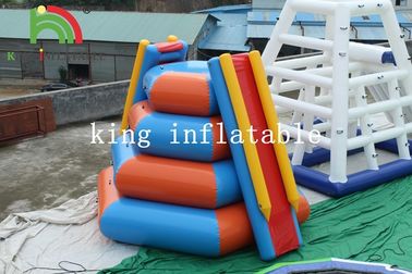PVC-Planen-aufblasbares sich hin- und herbewegendes Insel-kletterndes Turm-Dia für Wasser-Park