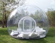 klares aufblasbares Blasen-Zelt/Campingzelt 1.0mm PVCs für Durchmesser der Familien-Partei-4m