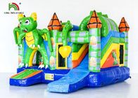 Kinderaufblasbarer Prahler kombiniert/Grün-aufblasbarer Drache-springendes Schloss