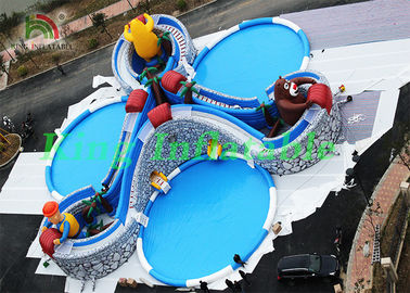 Enorme aufblasbare Wasser-Parks mit Zeichentrickfilm-Figuren, Dias, Schwimmbäder