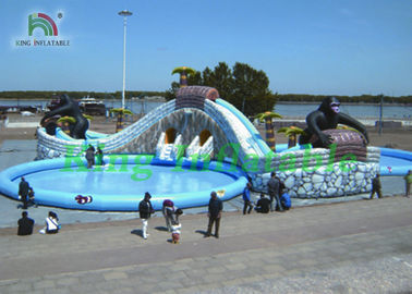Enorme aufblasbare Wasser-Parks mit Zeichentrickfilm-Figuren, Dias, Schwimmbäder
