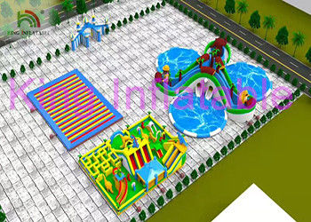 Handels-Plato PVC-Planen-aufblasbare Wasser-Parks für Multiplay-CER-Soem