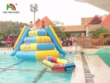 0.9mm PVC-Planen-aufblasbares Wasser-Spielzeug, springender Turm im Freien mit 2 Dias